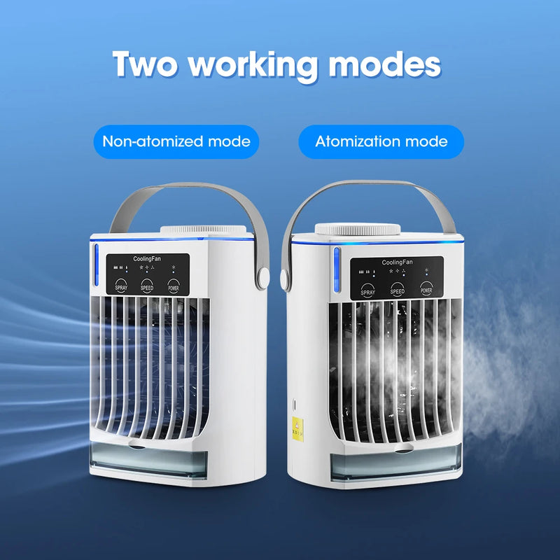 Portable Cold Air Conditioner Evaporative Air Cooler For Room Office Mini  Table Fan Desktop Air Conditioning Fan Humidifier