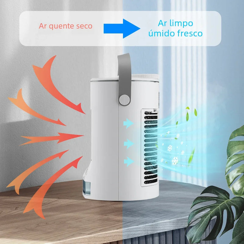 Portable Cold Air Conditioner Evaporative Air Cooler For Room Office Mini  Table Fan Desktop Air Conditioning Fan Humidifier