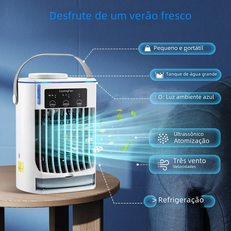 Portable Cold Air Conditioner Evaporative Air Cooler For Room Office Mini  Table Fan Desktop Air Conditioning Fan Humidifier