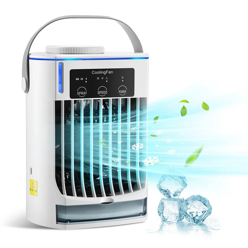 Portable Cold Air Conditioner Evaporative Air Cooler For Room Office Mini  Table Fan Desktop Air Conditioning Fan Humidifier